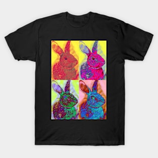 Pop Art Neon Rabbits T-Shirt